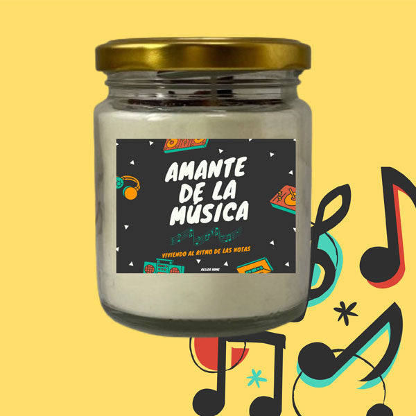 La Vela Aromática Sostenible de Relier Home "Amante de la Música":