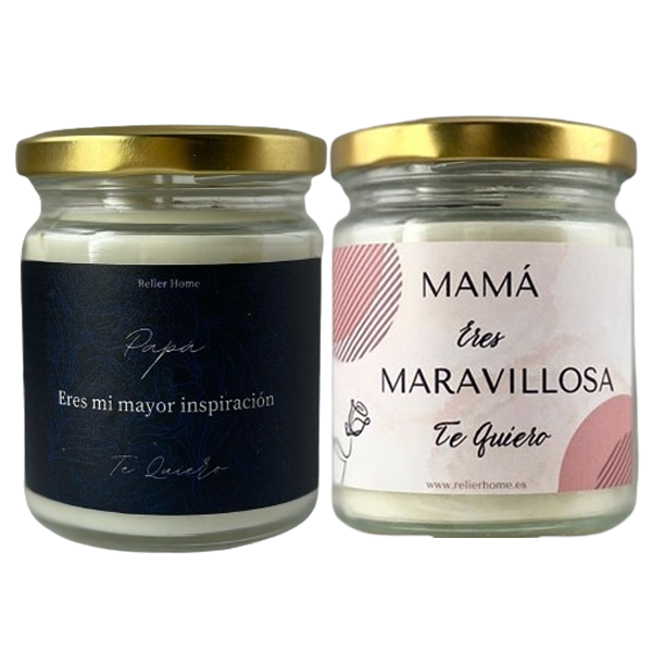 set de velas aromáticas para regalar a mamá y papá